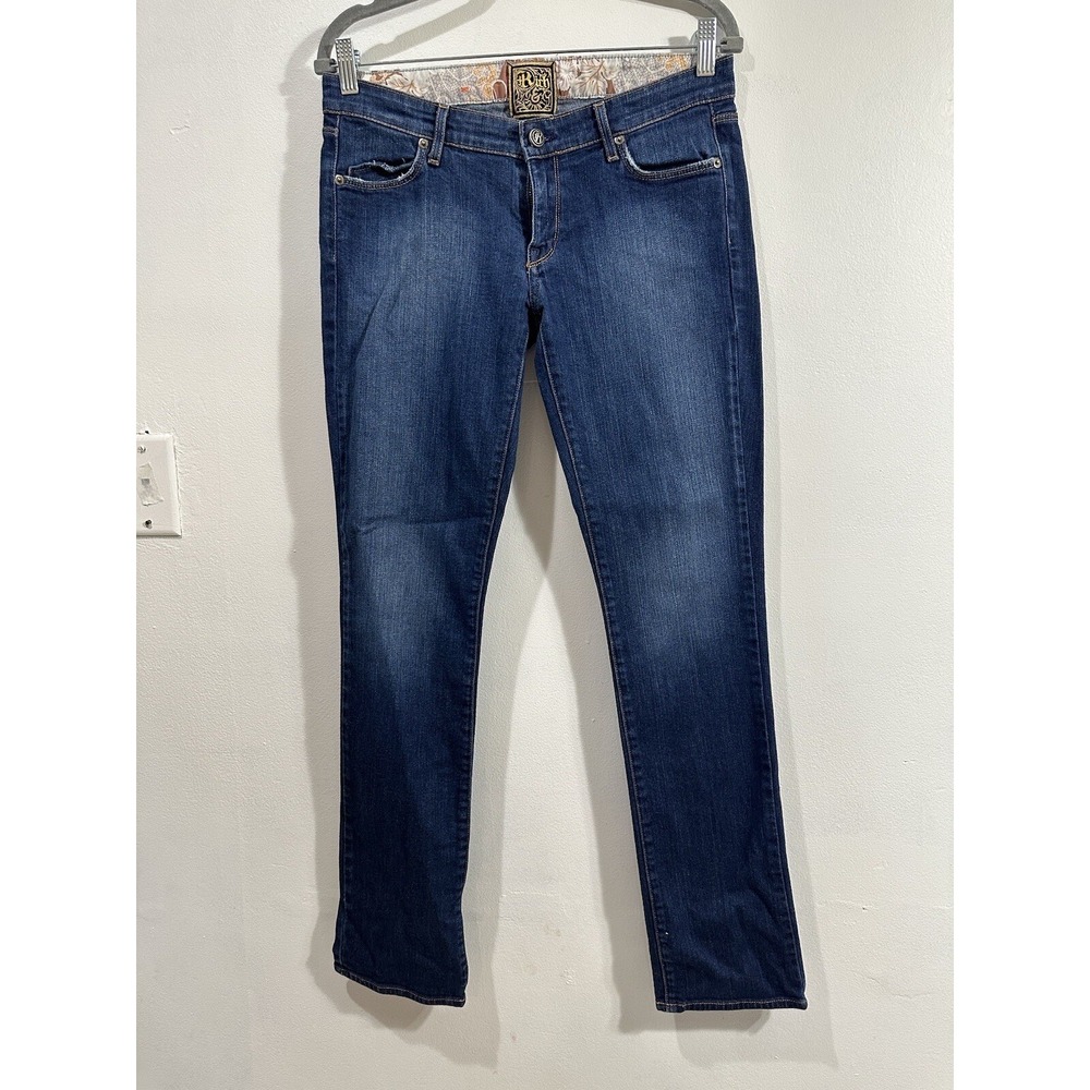 Rich & Skinny‎ Women's Jeans 32" Waist Studded Distressed Made In USA 30" Inseam